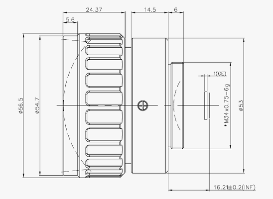 FWD-50 50mm F1.0 لنز زوم موتور با طول موج 8-12μm و دمای کار -40 °C تا +80 °C برای برنامه های LWIR