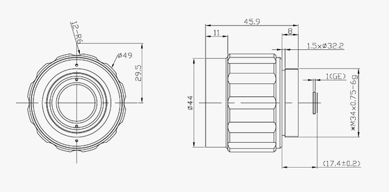 FWD-35 35mm EFL LWIR لنز زوم موتور با طول موج 8-12μm و طراحی خنک شده
