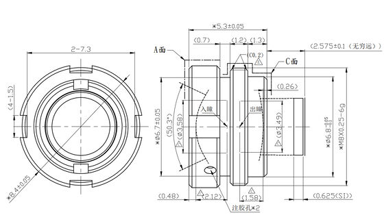 FWD-4.3 4.3mm F1.2 256×192@12μm لنز ژوم موتور شده LWIR با طول موج 8-12 μm برای تصویربرداری حرارتی